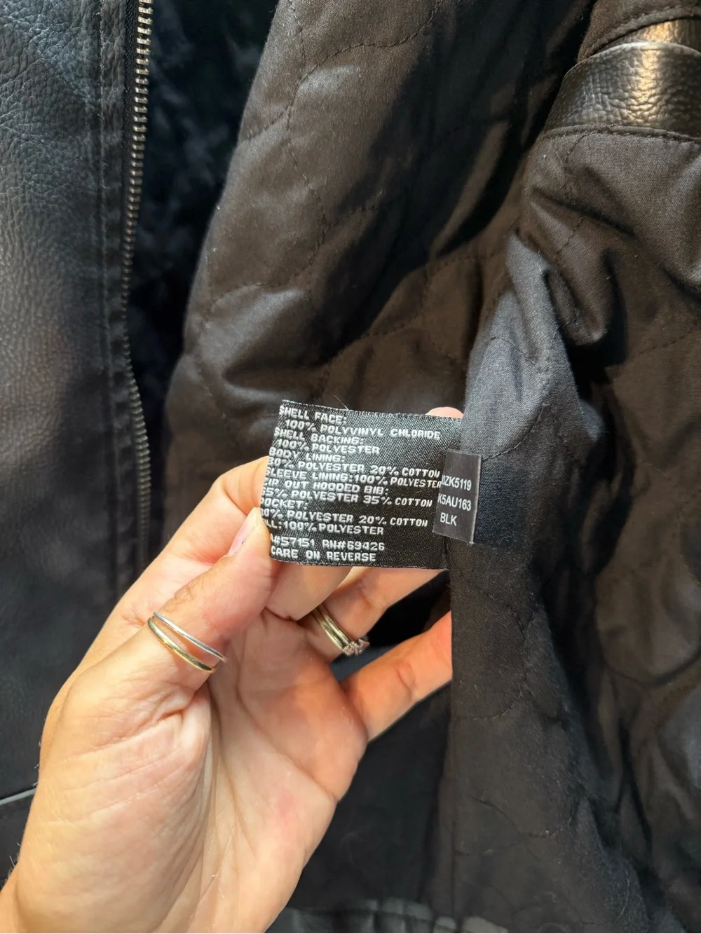 Black Rivet Men's Black Leather Bomber Jacket
